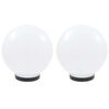 vidaXL LED-bollampen 2 st rond 25 cm PMMA