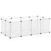 vidaXL Dierenhok klein 144x74x46,5 cm polypropeen en staal transparant
