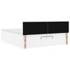 vidaXL Ottoman bed met matrassen en LED's 200x200cm kunstleer