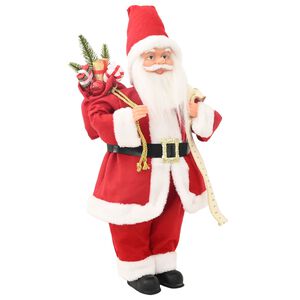 vidaXL Kerstman figuur Rood 30 cm Polyester