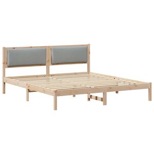 vidaXL Bedframe Lichtgrijs 180 x 200 cm Massief grenenhout