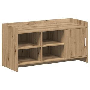 vidaXL Schoenenkast Artisanaal eiken 100 x 39,5 x 51 cm Bewerkt hout