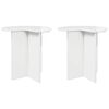 vidaXL Bijzettafel 2 pcs Hoogglans Wit &Oslash; 39 x 38 cm Bewerkt hout