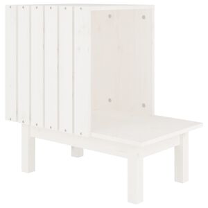 vidaXL Kattenhuis 60x36x60 cm massief grenenhout wit