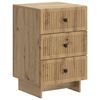 vidaXL Nachtkastje Artisanaal eiken 43 x 41 x 66,5 cm Bewerkt hout