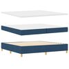 vidaXL Boxspringbed met matras met hoofdeinde Blauw 200 x 200 cm Stof