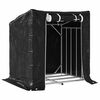 vidaXL Haardhoutrek met regenhoes 100,5x80,5x110,5 cm staal