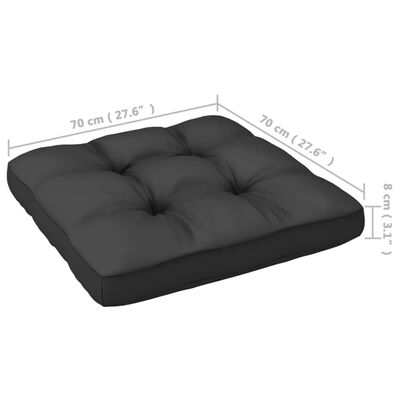 vidaXL 6-delige Loungeset met kussens massief grenenhout grijs