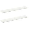 vidaXL Drijvende plank 2 pcs Wit 100 x 18 x 2,5 cm Staal