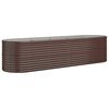 vidaXL Plantenbak 296x80x68 cm gegalvaniseerd staal bruin