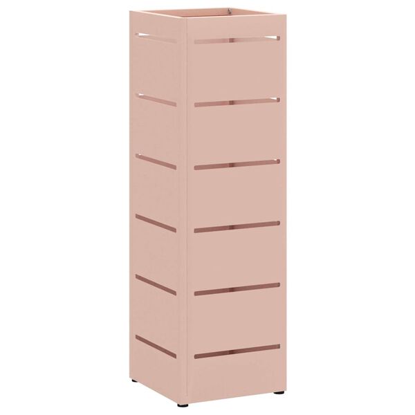 vidaXL Paraplu Standaard met opslag Roze 15,5 x 15,5 x 49 cm Metaal