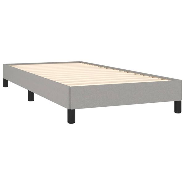 vidaXL Bedframe zonder matras 90x200 cm stof lichtgrijs