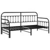 vidaXL Bedframe voor een daybed Zwart 100 x 190 cm Gepoedercoat staal