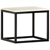 vidaXL Salontafel 40x40x35 cm echt steen met marmeren textuur wit