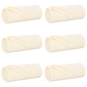 vidaXL Kleden 6 st Cr&egrave;mekleurig 170 x 130 cm 1.86 kg Fleece