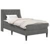 vidaXL Bedframe met matras Donkergrijs 90 x 200 cm Fluweel