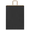 vidaXL Papieren zakken 250 st met hengsels 32x12x42 cm zwart