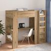 vidaXL Loft Bedframe met Bureau Artisan Eiken 90 x 200 cm Bewerkt hout