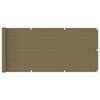 vidaXL Balkonscherm 75x600 cm HDPE taupe