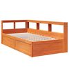 vidaXL Bed met boekenkast zonder matras grenenhout wasbruin 90x190 cm
