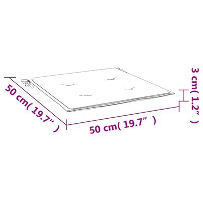 vidaXL Palletkussens 2 st 50x50x3 cm oxford stof marineblauw