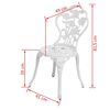 vidaXL Bistrostoelen 2 st gietaluminium wit