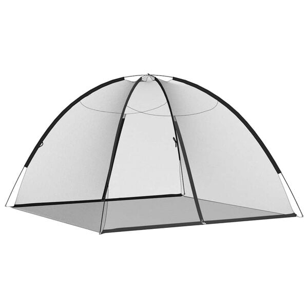 vidaXL Klamboe met deuren Mongolia 220 gaas 200x200x135 cm zwart