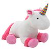 vidaXL Knuffel eenhoorn pluche roze en wit
