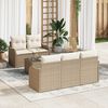 vidaXL Tuin Sofa Set Beige poly rattan