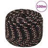 vidaXL Boot touw 14 mm 100 m polypropyleen zwart