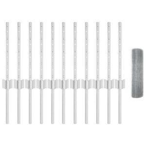 vidaXL Gelaste Draadhek met Paal 25 x 0,4 m (B x H)