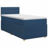 vidaXL Boxspringbed met matras met hoofdeinde Blauw 100 x 200 cm Stof