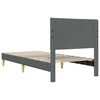 vidaXL Bedframe met hoofdeinde Donkergrijs 90 x 200 cm Stof