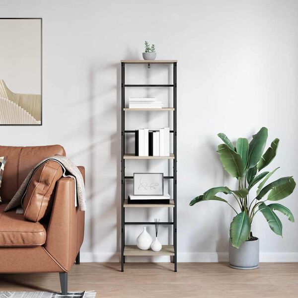 vidaXL Boekenkast Sonoma Eiken 40 x 29,5 x 149 cm Bewerkt hout