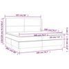 vidaXL Boxspring met matras en LED stof blauw 200x200 cm