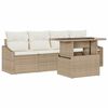 vidaXL Tuin Sofa Set 5 st Beige poly rattan