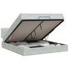 vidaXL Ottoman bed met matras Lichtgrijs 140 x 200 cm Fluweel