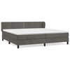 vidaXL Boxspring met matras fluweel donkergrijs 200x200 cm