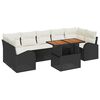 vidaXL Tuin Sofa Set 8 st Zwart en cr&egrave;me