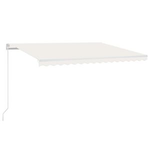 vidaXL Luifel handmatig uittrekbaar 450x350 cm cr&egrave;mekleurig