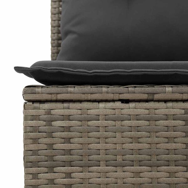 vidaXL 8-delige Loungeset met kussens poly rattan lichtgrijs