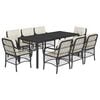 vidaXL 9-delige Tuinset poly rattan zwart