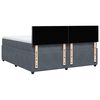 vidaXL Boxspring met matras fluweel donkergrijs 200x200 cm