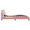 vidaXL Bedframe zonder matras "Hanko" fluweel roze 160x200 cm