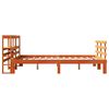 vidaXL Bedframe met hoofdbord massief grenenhout wasbruin 120x190 cm