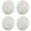 vidaXL Luchtventilatie roosters 4 pcs Zilver 100 mm Roestvrij staal