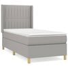 vidaXL Boxspring met matras stof lichtgrijs 100x200 cm