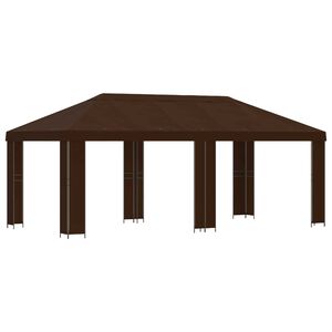vidaXL Tuinprieel 6 x 3 m Bruin Polyester en staal 190