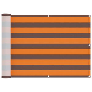 vidaXL Balkon Scherm Oranje en Bruin 75 x 200 cm PU gecoat oxford alu