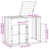 vidaXL Containerberging voor 2 containers 144x81x113 cm staal groen